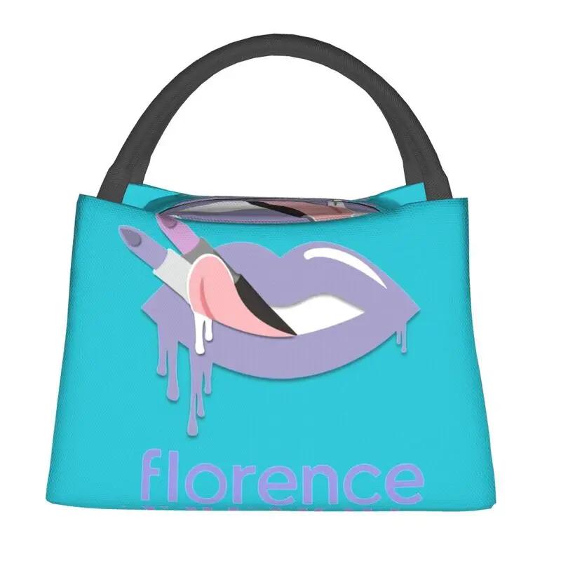 Пользовательские помады Florence By Mills Lunch Bag Женщины Cooler Теплый изолированный Lunch Box для пикника Кемпинга Работа Путешествия