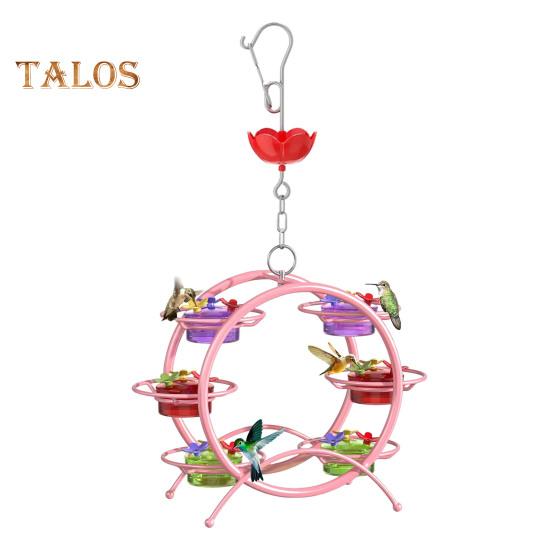 Кормушка для колибри для улицы, герметичная конструкция колеса, кормушка Bilds с портами для кормления, защищенными от муравьев и пчел, для декора сада на заднем дворе