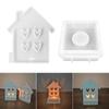 House Shaped Candle Holder Mold for Candle Holder Tealight Holder Decor Gypsum Ornament Candle Holder Mold with Base