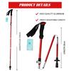 Lightweight Aluminum Trekking Poles - Folding Quick Lock Hiking Sticks for Mountain Climbing & Walking | Collapsible & Durable