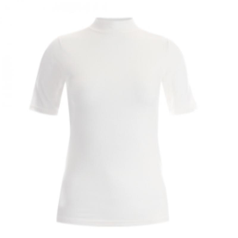 Shop Women Slim Fit Round Neck Crop Tee Beige Rnf Wsh 11861