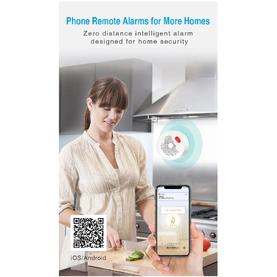 EU/US/UK Home Wifi Natural Gas Sensor Combustible Coal Gas LPG Gas Leakage Alarm Detector Fire Security Work with Tuya Smart