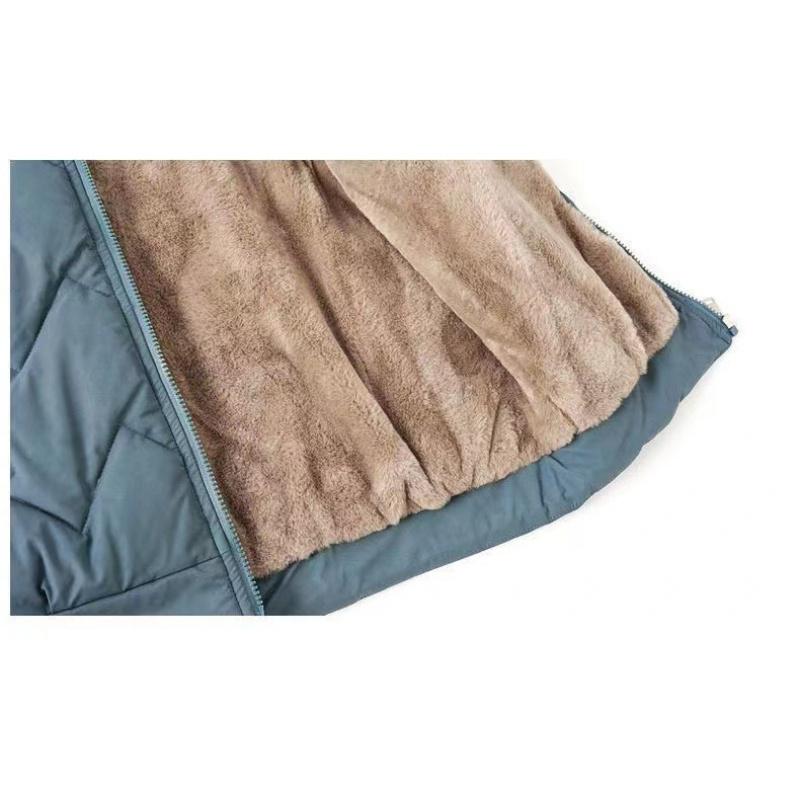 Девочки Зимняя Мода Хлопковая Куртка Для Детей Пальто Средней Длины Девочка Хлопковая Куртка с Подкладкой С Сумкой