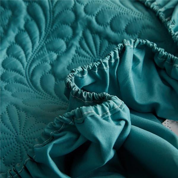 Стеганая водонепроницаемая простыня с эластичными защитными простынями для постельного белья, наматрасник, сплошное цветное постельное белье (Нет наволочки)