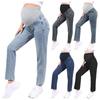 Pregnancy Essential Wide-Leg Jeans M-3XL: Stretch Denim with Adjustable Waistband & Pockets, Casual Maternity Wear