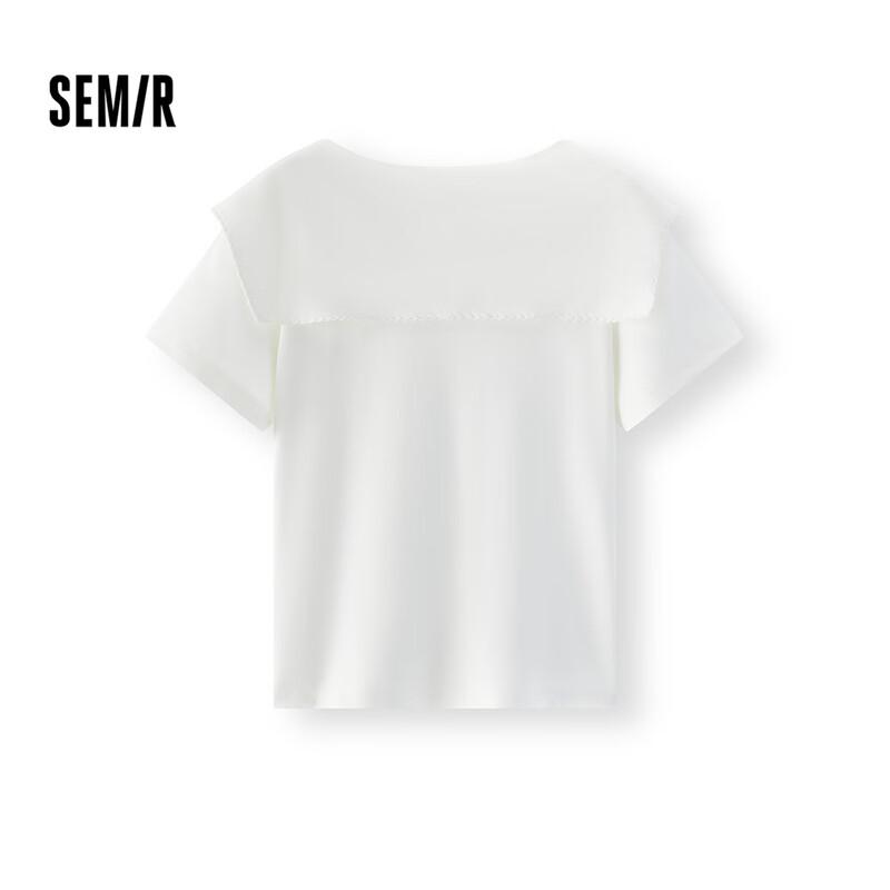 Женская футболка Semir с оборками и коротким рукавом