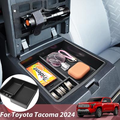 Лоток для центральной консоли для Toyota Tacoma 2024 Ящик подлокотника Хранение Автомобильная центральная консоль ABS Аксессуары Автомобильное хранение ert Органайзер