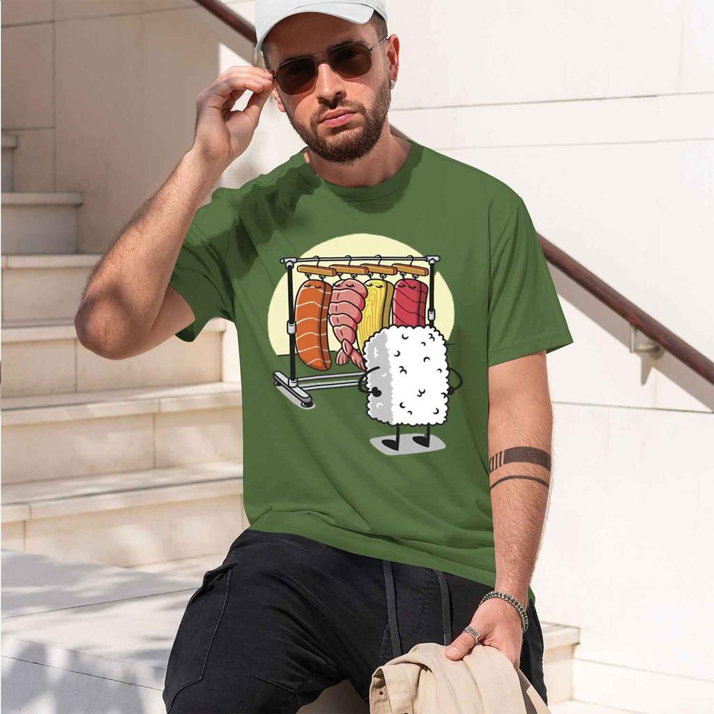 Sushi Wardrobe T Shirt Unisex Unisex Funny High Quality Tshirt Graphic T Shirts Loose Shortsleeve Pritned Tshirt Unisex Tops 2026 New