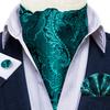 Новый галстук Ascot для мужчин, классический галстук с узором пейсли, шелковый носовой платок с запонками, набор галстуков для вечеринки