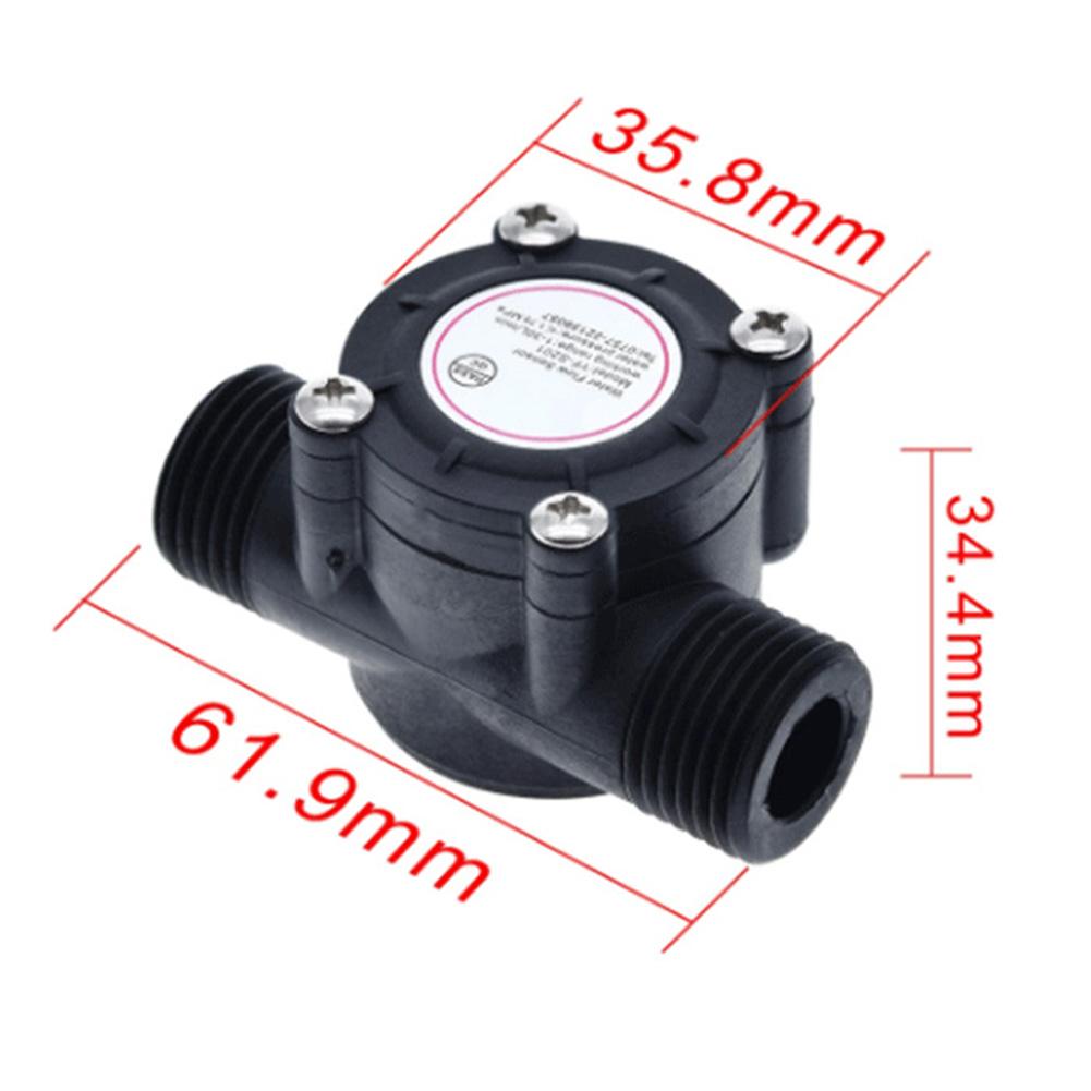 5-18V Water Flow Sensor Flowmeter Hall Flow Sensor Switch G1/2 Threads 1-30L/min For Water Heaters Coffee Machines