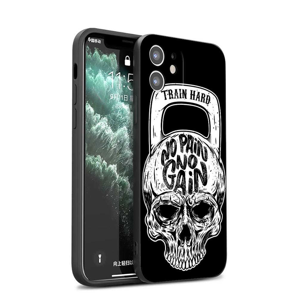 GX154 No Pain No Gain, силиконовый мягкий чехол для спортзала и фитнеса для iPhone 13 12 Mini 11 Pro XS Max XR X 8 7 6 6S Plus 5 5S SE 2020