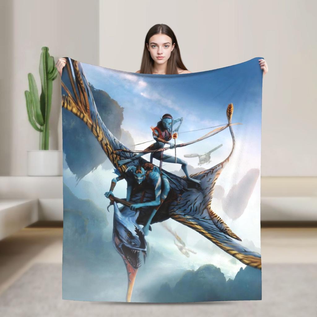Films Avatar Blanket Soft Warm Print Plush Throw Blanket For Boy Girl Outdoor Flannel Bedspread Bed Cover
