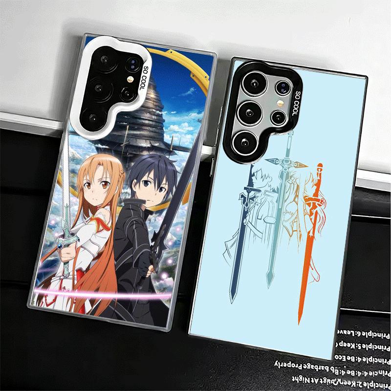 Мягкий чехол для телефона Sword Art Online для Samsung Galaxy S24 S25 FE S26 Edge S23 Ultra S22 Plus S21 + Ударопрочная задняя крышка