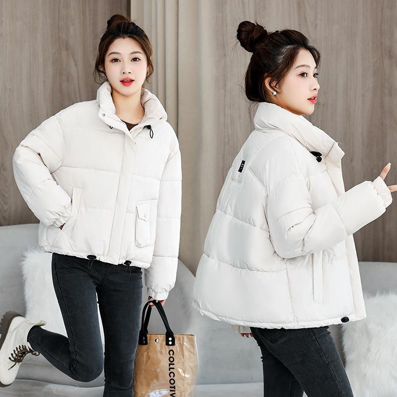 Хлопковая Зима 2025 новая куртка с воротником-стойкой свободная теплая стеганая куртка короткая хлопковая куртка женская куртка-пуховик корейская версия хлопковой одежды