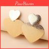 Heartshaped Metal Earrings For Women Fashion Geometric Design Gift Wedding