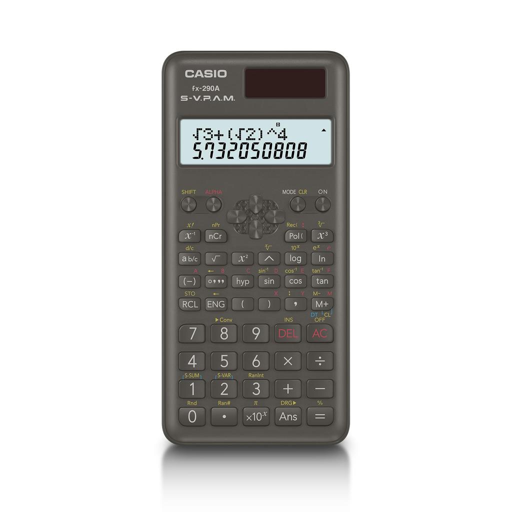 Casio Научный калькулятор с дисплеем и 199 статистическими функциями fx-290A-N 2-разрядный