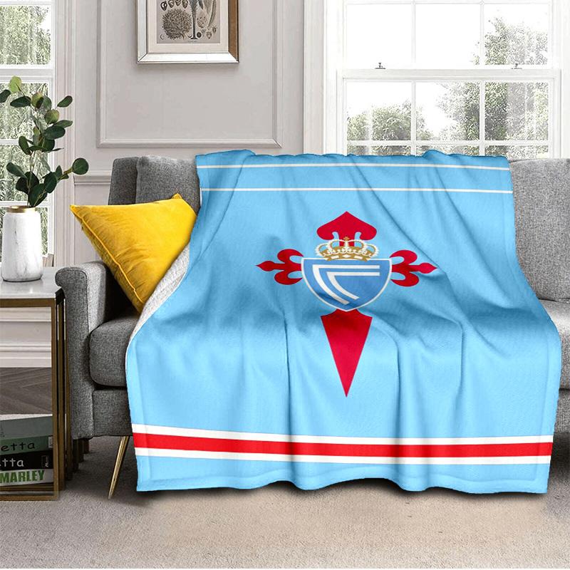 Celta Vigo Crest Design Blanket Outdoor Flannel Blanket for Camping, Hiking, Garden Parties, Picnic Essentials,gift for family and friends
