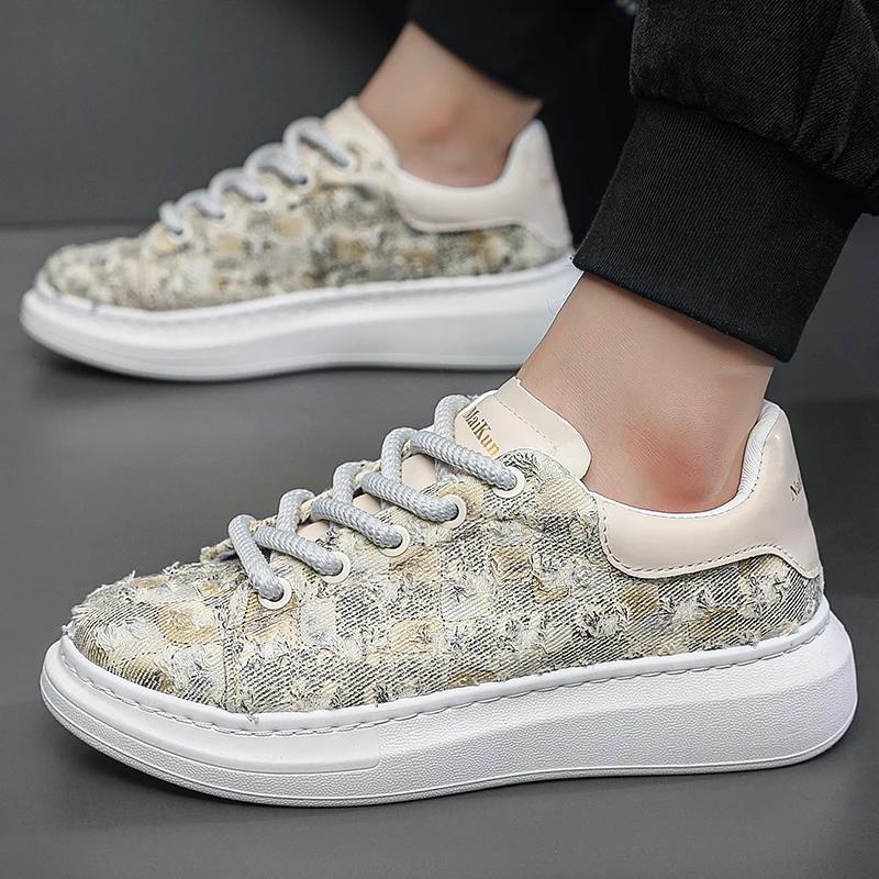 2024 Новые весенние и осенние кроссовки для пар, повседневные, модные, мужские кроссовки, большие размеры 39-44, для увеличения роста