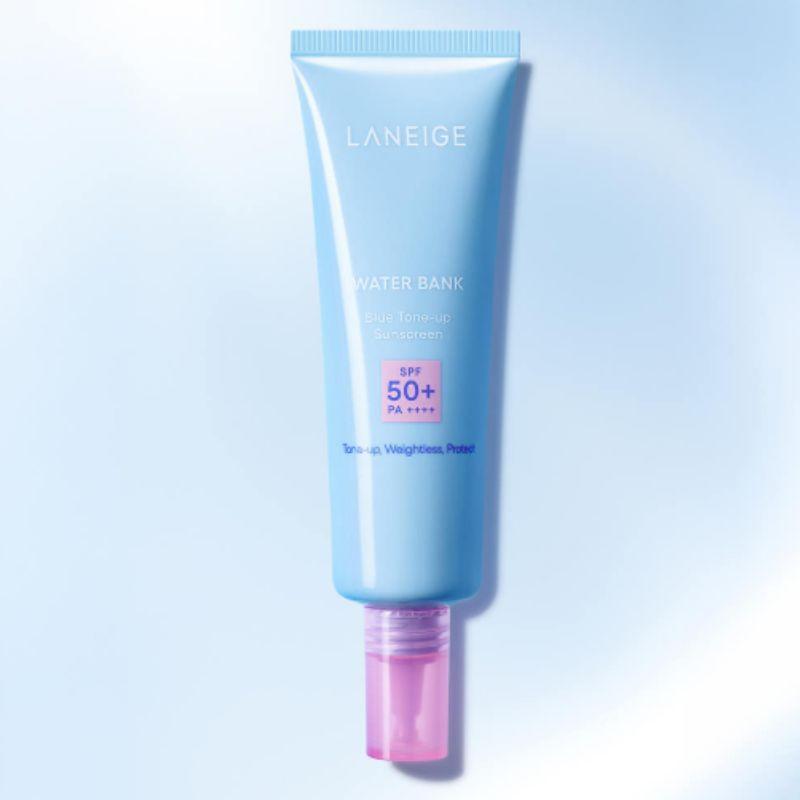LANEIGE Water Bank Blue Hyaluronic Tone Up Sunscreen SPF50+ PA++++ 50ml Brightening UV Protection Moisturizing Sun Cream K-Beauty