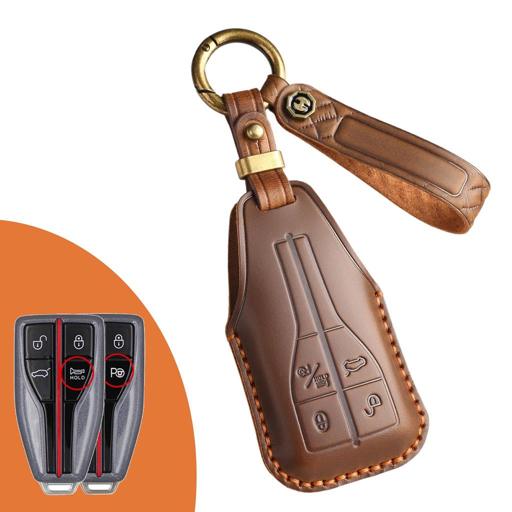 Handmade Leather Key Cover for Hongqi H5 H7 H9 HS7 HS9