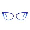 Fashion Cat Eye Anti Blue Light Glasses Frame Men Women Spring Leg Optical Computer Goggles Eyeglasses Flat Lens Trend Eyewear