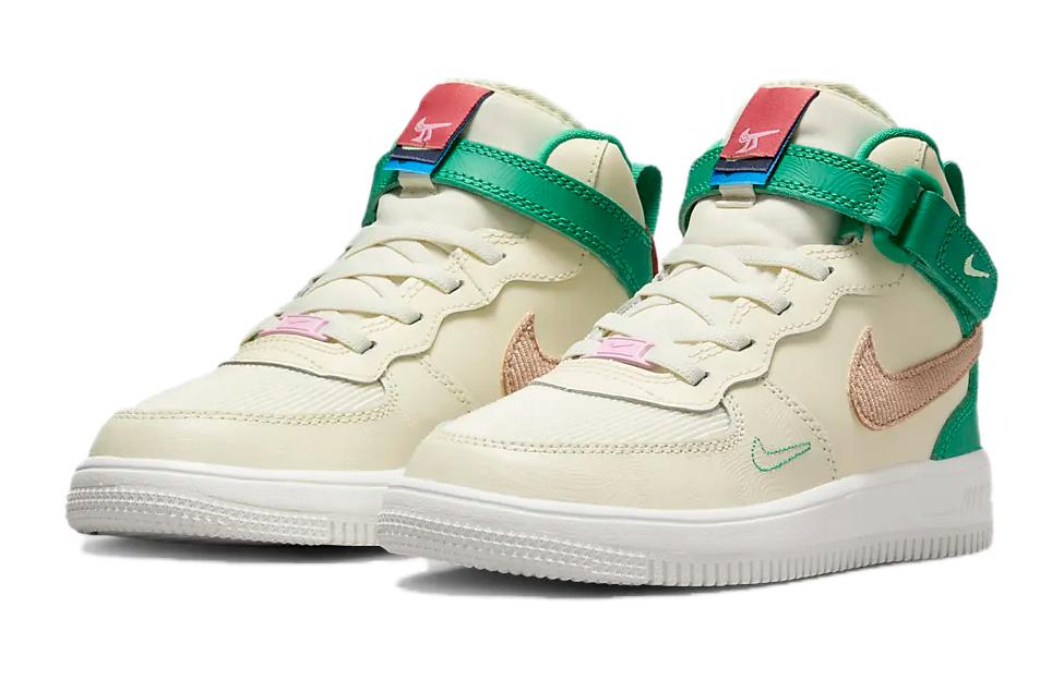 Nike Force 1 Mid EasyOn SE PS 'Coconut Milk Stadium Green' FQ3694-100