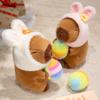 20cm Cute Easter Egg Capybara Plush Toys Movie Stuffed Animals Hug Egg Rabbit Capybara Dolls Easter Gifts for Kids Room Decor