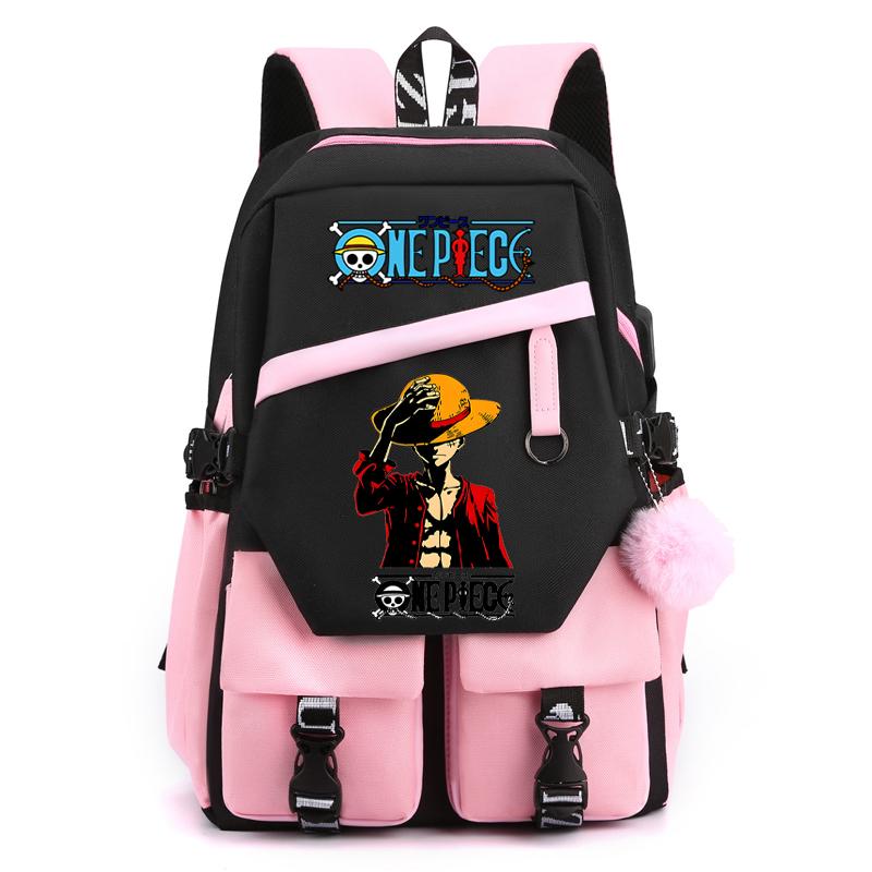 Аниме One Piece Anti Theft Bag Водонепроницаемый рюкзак для путешествий на открытом воздухе Канцелярские принадлежности для девочек и мальчиков, для ежедневного обучения, удобная сумка для книг Mochila