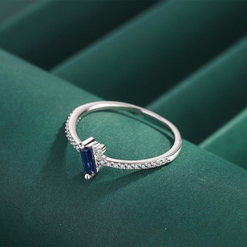 Классическое кольцо для пар из 18-каратного золота с глубоким сапфиром и бриллиантами для женщин, темно-синее оригинальное серебро 925 пробы, подарочные ювелирные изделия