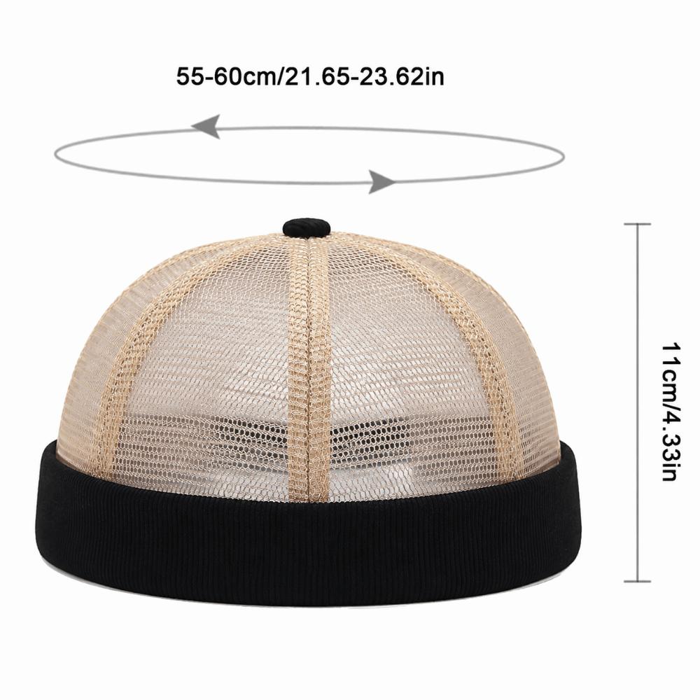 Brimless Mesh Brimless Skullcap Mesh Sailor Cap Classic Breathable Beanie Hat Summer Season