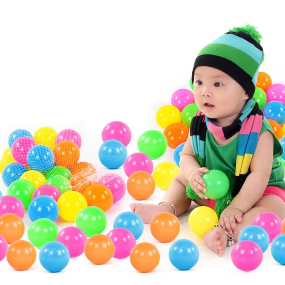 50/100 шт. красочные детские игровые шарики, мягкие пластиковые океанские шарики для детей, малышей