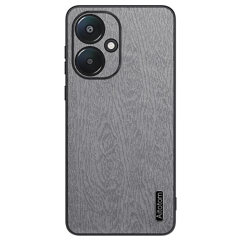 Для Xiaomi Redmi 13C 5G/13R 5G/Poco M6 5G Чехол Кожа+ПК+ТПУ Текстура дерева Чехол для телефона
