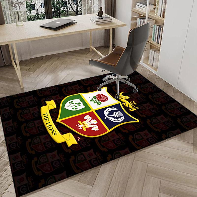British & Irish Lions Area Rug Office rug, Chair Rug, Decor Carpet Livingroom bedroom Mat, Large Size Fan gifts Christmas gifts