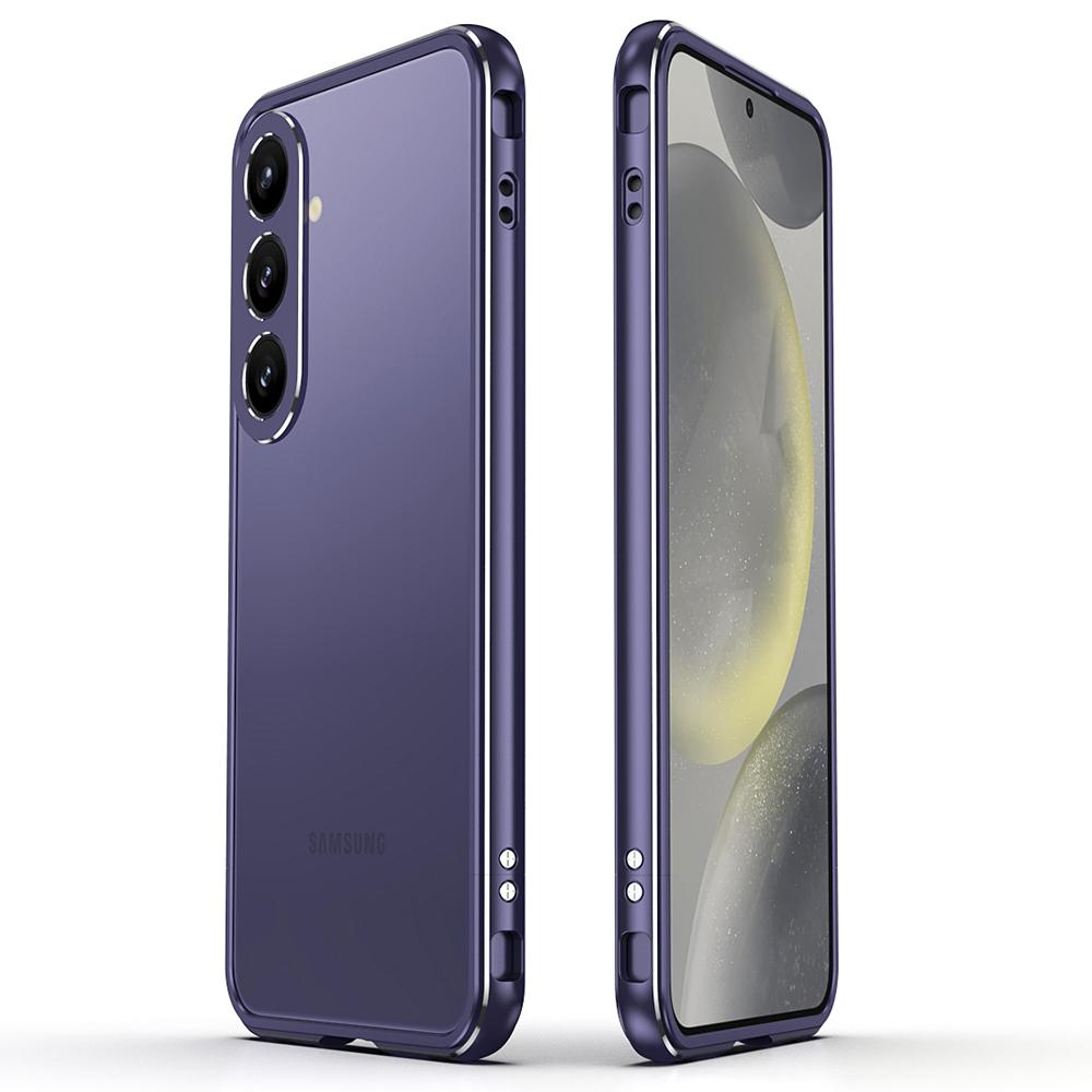 Бампер для Samsung Galaxy S24+ Металлическая рамка Конструкция без задней панели Чехол для телефона с защитой объектива камеры