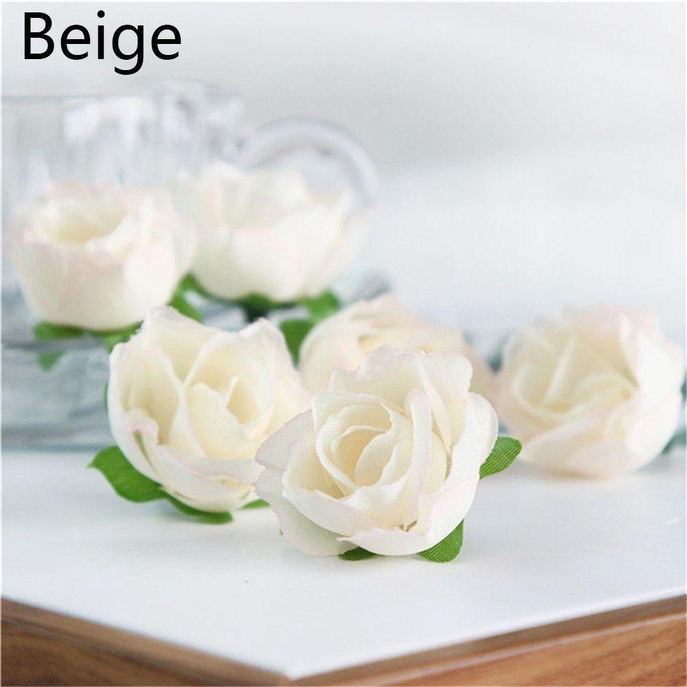 20/50pcs DIY Craft Beautiful Floral Wedding Decoration Artificial Rose Flower Heads Fake Bouquet