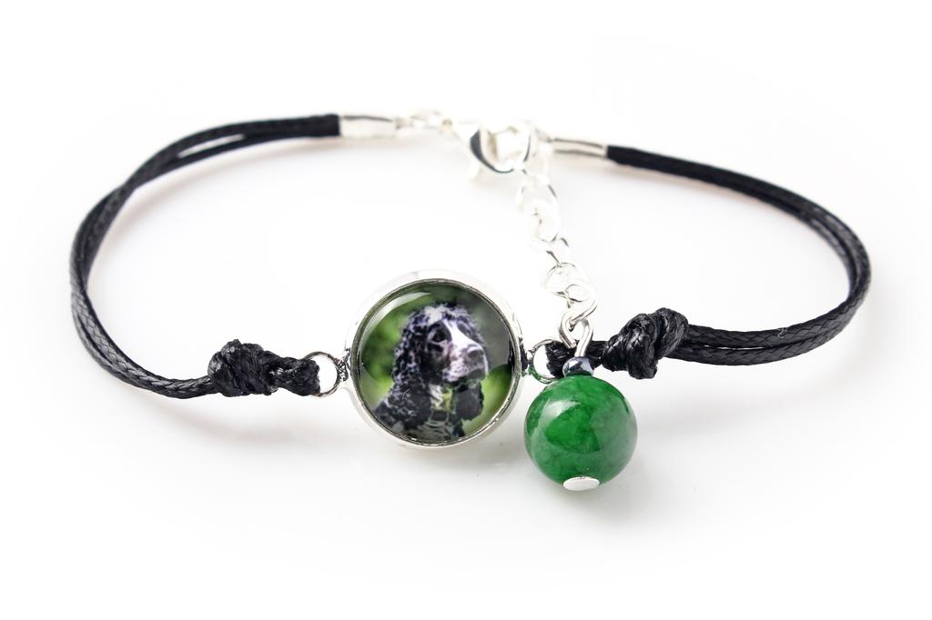 American Cocker Spaniel, Merry Cocker - bracelet with your photo handmade, unique jewelry from the Art-Dog brand