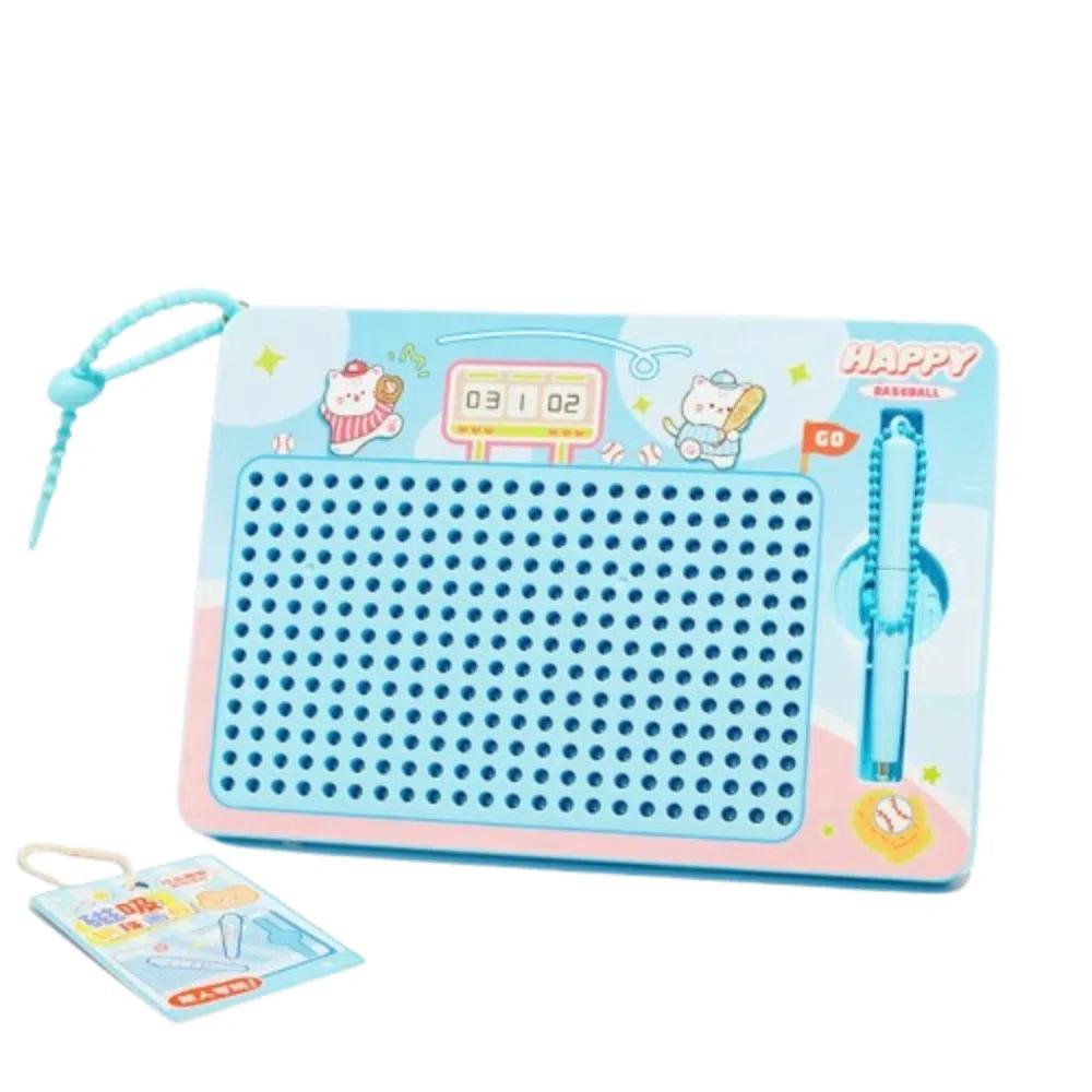 Puzzle Steel Ball Drawing Board Magnetic Toy Writing Pad Bag Pendant  for Backpack