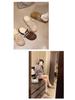 Женские ретро-тапочки Birkenstock с толстой подошвой, флисовой подкладкой и меховым круглым носком для осени/зимы.