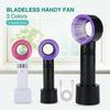 Новый летний портативный ручной безлопастной вентилятор, мини-кулер, удобный вентилятор без листьев с 3-скоростным USB-перезаряжаемым охлаждающим вентилятором для путешествий, офиса на открытом воздухе
