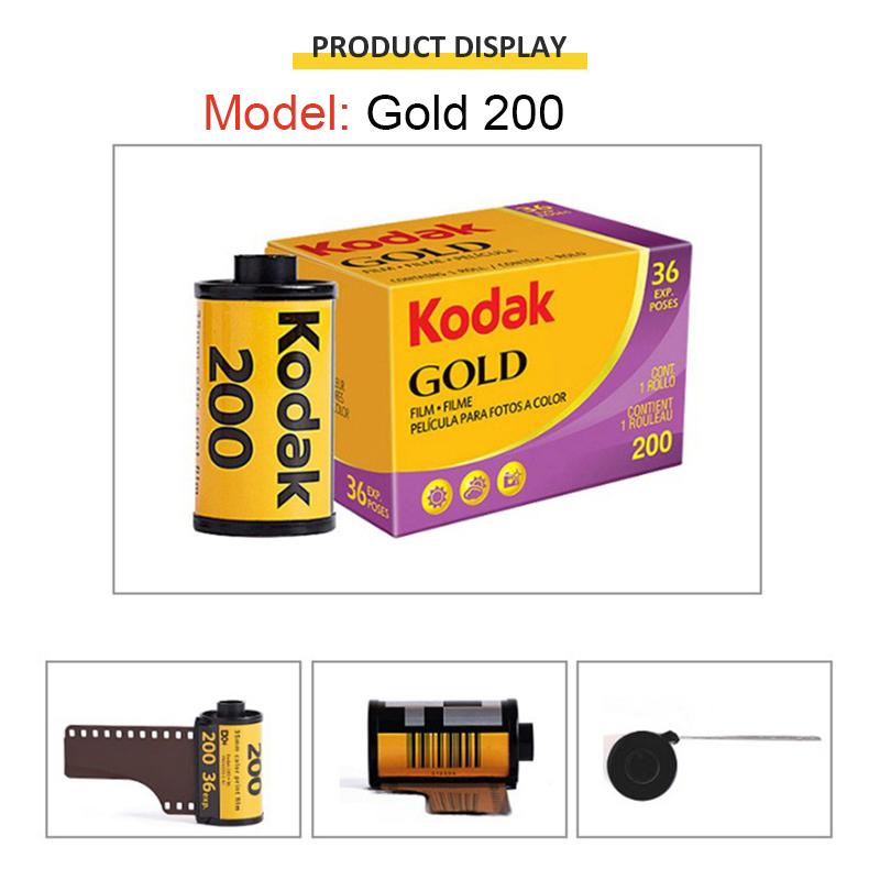 Kodak Пленка 35 мм, 36 экспозиций в рулоне, ColorPlus200, золото, 200 цветов, UltraMax 400, печать 135–36, подходит для пленочных камер.