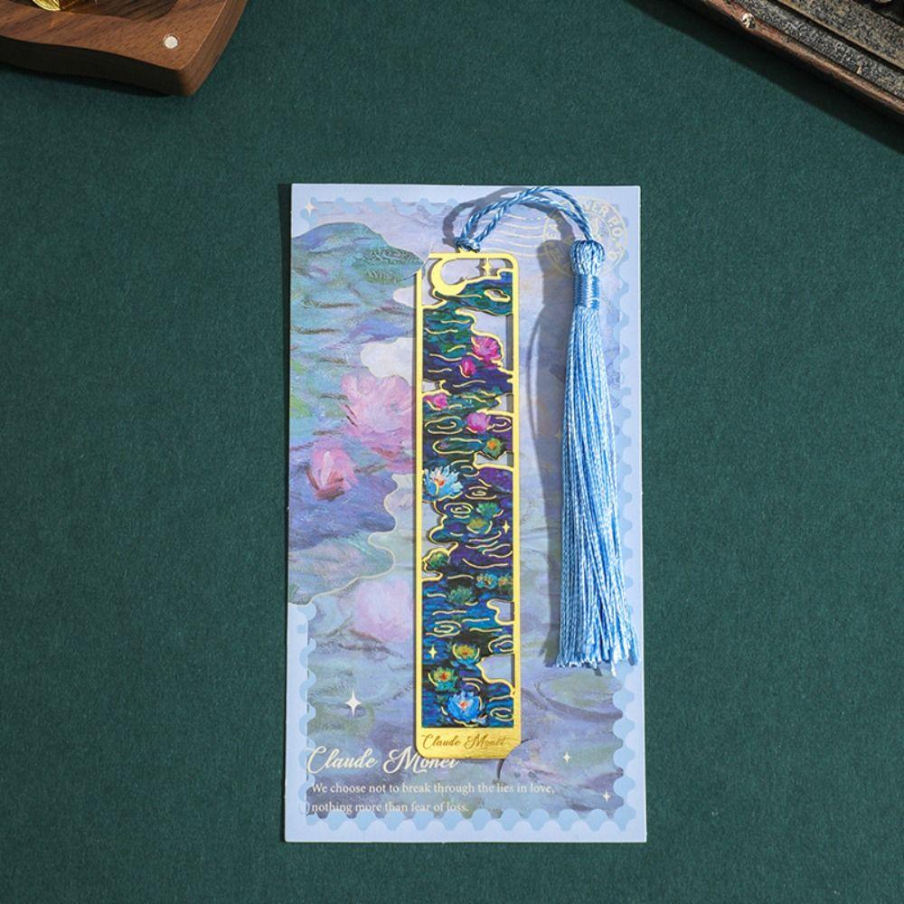 Student Gift Reading Book Clip Painting Pagination Mark Creative Metal Bookmark