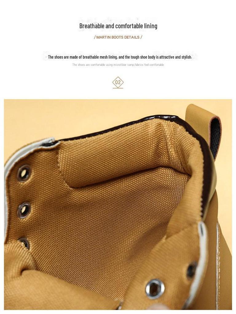 Европейские мужские ботинки Martin - размер 47, желтая кожа, ретро-британский стиль, новая осенняя коллекция, очень большие рабочие ботинки