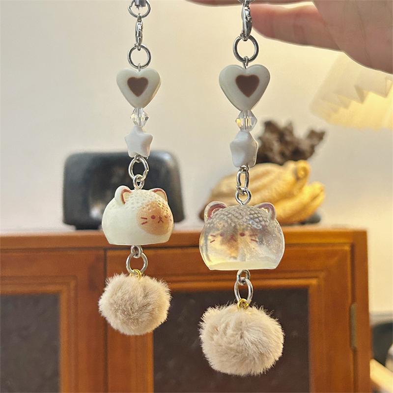 Милый мультяшный плюшевый шарик котенок кулон телефонная цепочка шнурок сумка подвески украшения подарки