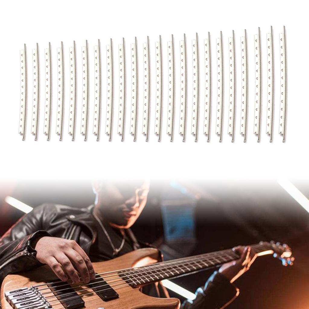 Silver Electric Guitar Fret Wire Guitar Fretboard 24 Fret 2.5mm Tone for Guitar Fingerboard Replacement, Pack of 22Pcs