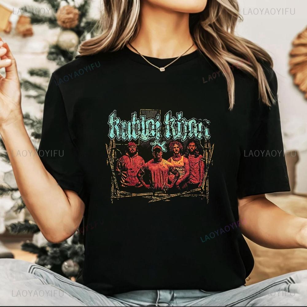 Kublai Khan TX - Music Summer Trend Harajuku Short-Sleeved Men's and Women's Universal Shirt Pa