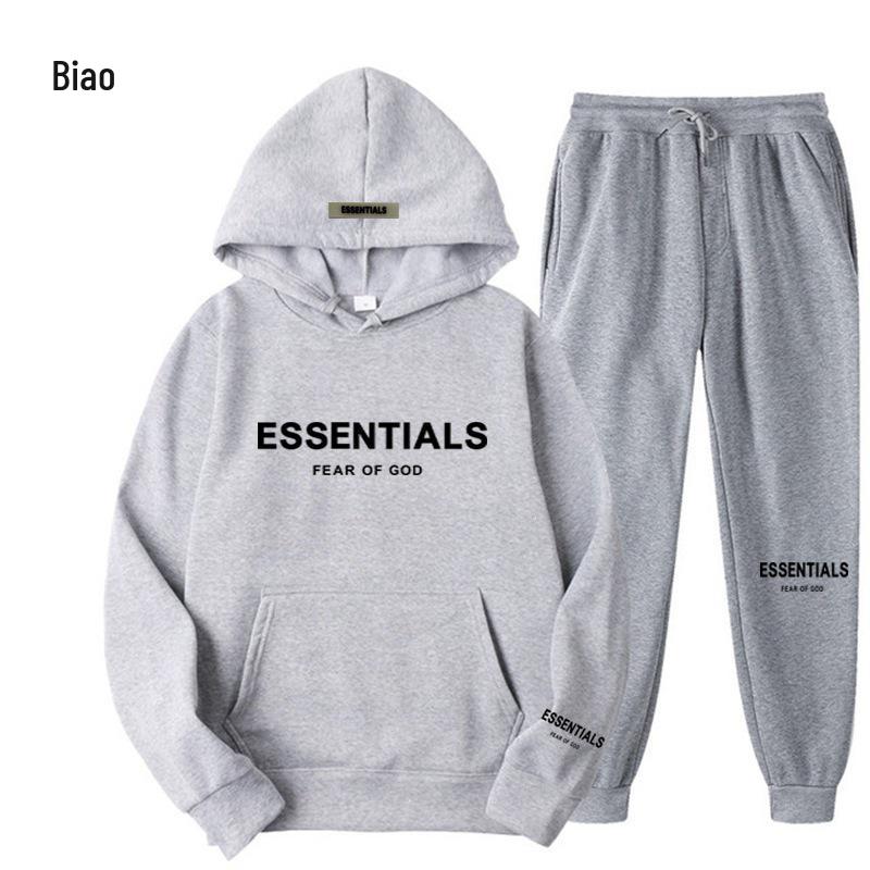 Essentials от FEAR OF GOD: Модные парные худи с флисом, комплект из двух предметов