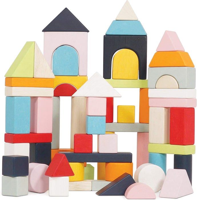 Le Toy Van - Blocs construction en bois et sac en tissu - JH PRODUCTS