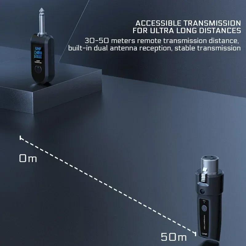 Беспроводной UHF Микрофонный Конвертер Адаптер XLR Передатчик и Приемник для Динамического Микрофона Гитары Аудио Микшера PA Системы