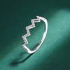 Простое серебряное кольцо S925 в форме молнии для женщин, модное волнистое кольцо, кольцо из стерлингового серебра для подруг, подарок на вечеринку, ювелирные изделия на годовщину