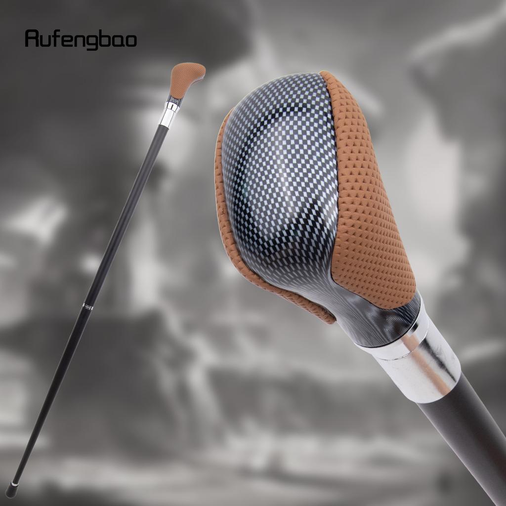 Коричневая черная кожаная белая трость модная декоративная трость джентльмен элегантный косплей трость посох 94 см